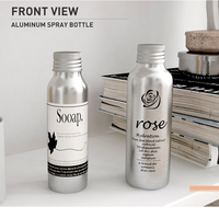 Chine bouteille vide en aluminium de 100ml, fabricant bouteille de toner cosmétique en aluminium