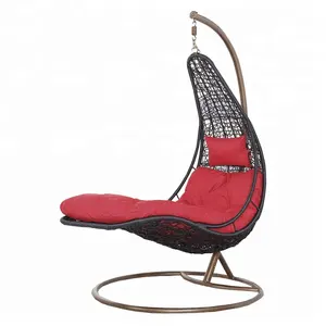 새로운 디자인 두 배 그네 의자 거는 해먹 고리 버들 세공 의자