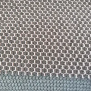 Morbido 3d stereoscopico panino tessuto di maglia di modo del progettista bianco esagonale strato d'aria tessuto netto panno