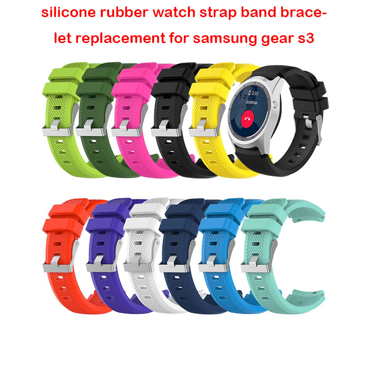 Silicone Rubber Watch Strap Band Bracelet Replacement for samsung galaxy Gear S3 Smartwatch