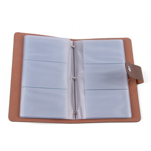 Modelo caliente plegable negocio de cuero marrón PU cuero titular <span class=keywords><strong>libro</strong></span> - Product Image 4