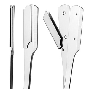 QSHAVE Straight Razor <strong>Hand</strong> Made Wooden Handle Classic Safety Straight Razor <strong>Shaver</strong> Fit Half Piece Double Edge Razor Blade
