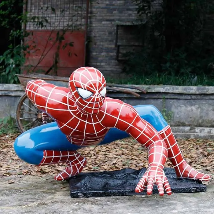 Theme Park Custom fiberglass Superhero Life Size Statue