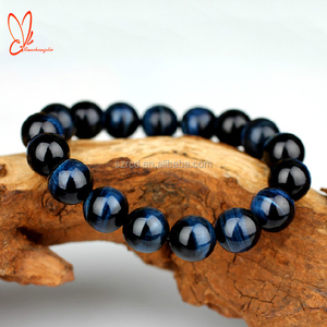 <span class=keywords><strong>Bracelet</strong></span> extensible en pierre naturelle œil de tigre <span class=keywords><strong>bleu</strong></span>, pierre de confiance, cristal de guérison, <span class=keywords><strong>bracelet</strong></span> perlé élastique avec carte d'information, unisexe - Product Image 5