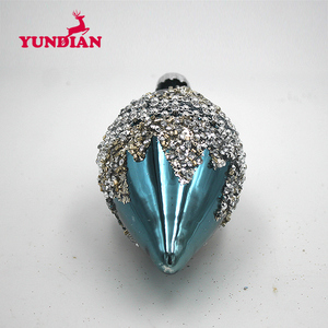 <span class=keywords><strong>Prix</strong></span> usine arbre de Noël brillant luxueux forme d'olive suspendus Bule <span class=keywords><strong>boule</strong></span> noël <span class=keywords><strong>boule</strong></span> de verre ornements pour décor de vacances - Product Image 3