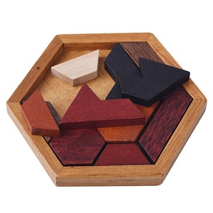 Kreative Sechseckigen Holz Geometrische Form Puzzles Bord Geometrische Holz Formen <span class=keywords><strong>Puzzle</strong></span>