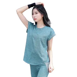 Phòng Tập Thể Dục T Shirt Quần Áo Thể Thao Của Phụ Nữ T-shirt Khô Nhanh Chạy Ngắn Tay Áo T-shirts Tập Thể Dục Phụ Nữ Quần Áo