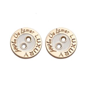 Kẽm Hợp Kim Made Vàng Thương Hiệu Logo Tùy Chỉnh Thiết Kế Kim Loại 2 Hai Lỗ Nút Cho Quần Áo - Product Image 2