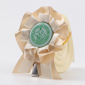 Tùy Chỉnh Màu Rắn In <span class=keywords><strong>Satin</strong></span> Rosette Giải Thưởng <span class=keywords><strong>Ribbon</strong></span> Cho Huy Chương - Product Image 4