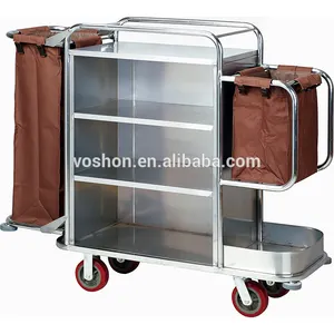 Hot Sale Hotel Room Service Trolley Housekeeping Maid Cart Room Attendant Trolley