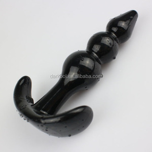 DN014/Groothandel Goedkope TPE Vrouwen/Mannen Volwassen Seksspeeltje Anaal Butt Plug Black Kralen - Product Image 5