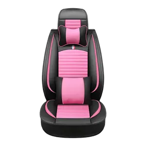High Quality Pink Car Seat Covers Waterproof 5d Universal Full Set PU Leather Auto Seat Covers with Good Price