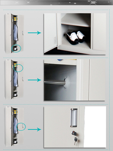 <span class=keywords><strong>Armario</strong></span> de Acero de Tres Columnas Grande para Uso en Oficina o Cuarto de Vestidores - Product Image 3