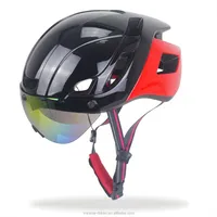 Nero Aero Strada Casco Della Bici con Staccabile Occhiali Visor Shield ONU Dimensione 55-61 cm