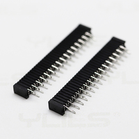 FPC-Conector recto de ángulo recto superior hacia abajo, 1,00mm, 10p, 20p, 22p, 25p, tipo Z, contacto Dual, negro