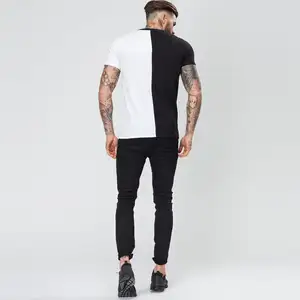 Trendy And Organic Half Black Half White Tshirt For All Seasons Alibaba Com