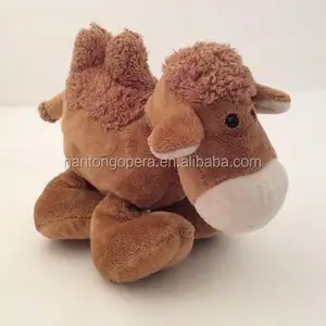 Sevimli küçük ODM OEM kahverengi krem yumuşak iki humps peluş hayvan bebek deve doldurulmuş oyuncaklar