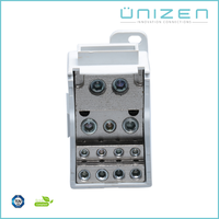 UNIZEN-bloque de terminales de distribución de energía de plástico, abrazadera de conector de Cable de tornillo de 500a, carril Din