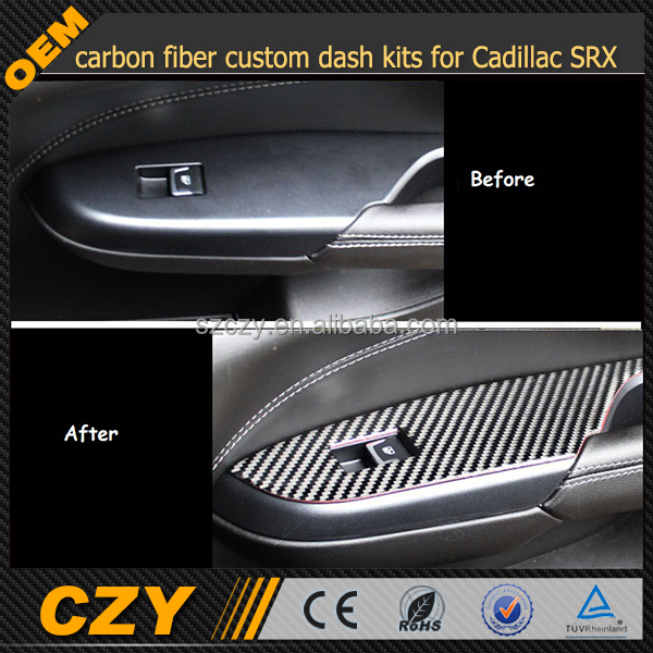 Углеродного волокна пользовательские тире наборы для Cadillac SRX 12-15