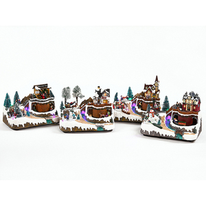 Colorful LED music DORP met beweging Christmas figures polyresin Christmas village housing resin - Product Image 1