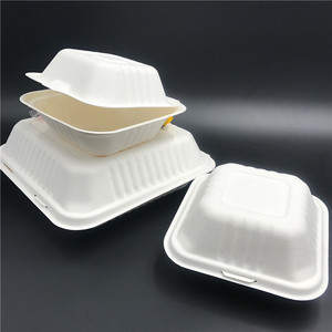 Bán buôn dùng một lần bao bì thực phẩm bã mía bánh sandwich takeout hộp phân hủy sinh học Takeaway <span class=keywords><strong>container</strong></span> thực phẩm với giá rẻ - Product Image 6