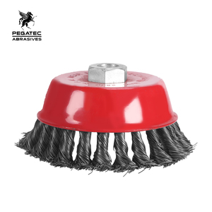 <span class=keywords><strong>Brosse</strong></span> métallique à nœud torsadé de 150mm, <span class=keywords><strong>brosse</strong></span> métallique pour meuleuse - Product Image 3