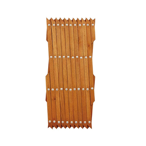 Solide Bois Tanné Marron En Bois Treillis Avec Rivets de Vie En Plein Air et Plantation De Jardin Clôtures et Dépistage