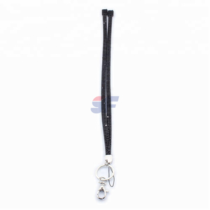 Lanière personnalisée en silicone argenté <span class=keywords><strong>Porte</strong></span>-clés pour <span class=keywords><strong>badge</strong></span> d'identification en cristal avec <span class=keywords><strong>strass</strong></span> bling - Product Image 2