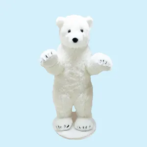 Realistico Stand Poar Bear peluche telaio in acciaio all'interno Design creativo simpatico orso peluche