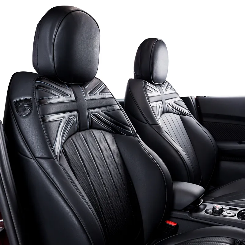 Capa de assento preta e vermelha para jack, material de pvc importado, cobertura de assento para mini cooper f56 f55 f54 f60 r60