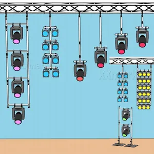 שחור אלומיניום מודולרי מסבך אביזרי לקונצרט תאורה