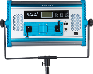 อุปกรณ์ให้แสงสว่างแบบฟิล์ม RGB เต็มรูปแบบ A-2200C <span class=keywords><strong>แผง</strong></span><span class=keywords><strong>ไฟ</strong></span>วิดีโอ LED 2800-9990K พร้อมแอปโทรศัพท์180วัตต์สำหรับถ่ายภาพ - Product Image 3