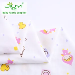 Custom african printed natural organic cotton knit soft gauze fabric for kids