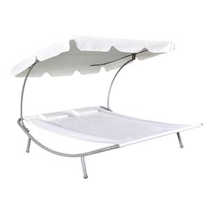 Hamaca doble para Patio exterior, tumbona de jardín con dosel, 2 almohadas - Product Image 3