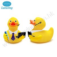 Pato de goma amarillo con ordenador portátil, juguete de baño de vinilo de plástico y PVC de alta calidad, para trabajo de oficina, Moderno