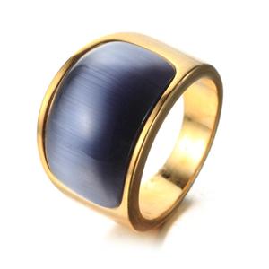 Classic Beautiful Handmade Stainless Steel <strong>Opal</strong> Emerald Wide Edition <strong>Men</strong> and Women Vintage <strong>Ring</strong> - Product Image 2