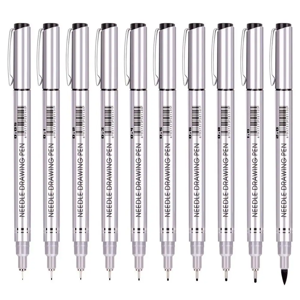 0,05 zu 1,0mm wasserdichte PIGMENT Skizze Micro Liner Fineliner Stift für Illustration Büro Skizze Scrapbooking