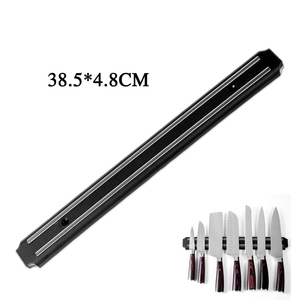 Portacoltelli Magnetico <span class=keywords><strong>da</strong></span> <span class=keywords><strong>Parete</strong></span> in ABS Nero con Supporto in Metallo per Coltelli - Product Image 4