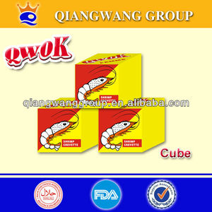 4g/cube*50*48 qwok crevette/crevette halal cube d'assaisonnement cube de <span class=keywords><strong>bouillon</strong></span> cube - Product Image 1