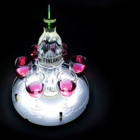 Support de présentation lumineux LED personnalisable pour bouteilles de vin, de bière et de spiritueux