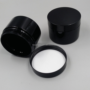 空 4 盎司黑色宽口塑料化妆品膏霜罐/塑料护肤霜容器 - Product Image 3