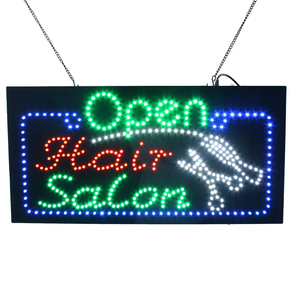 Ultra Heldere Opknoping Led Haar Salon Barbershop Kapper Hair Cut Open Licht Bord Display Panels