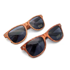 DL GLASSES Hochwertige OEM Custom Holz Sonnenbrille Holzmaserung Druck Großhandel Bambus Sonnenbrille Werbe schirme