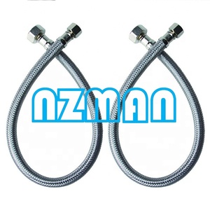 Nzman 59 inch bện Ống thép không gỉ-3/8 "Nữ nén chủ đề x 1/2" IPS nữ thẳng chủ đề vòi kết nối - Product Image 2