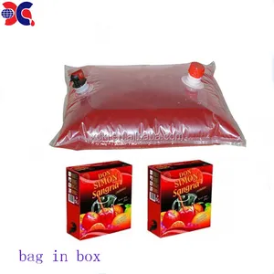 Sacchetto d'imballaggio della purea di frutta asettica trasparente 20L su ordinazione nell'erogatore del sacchetto della scatola