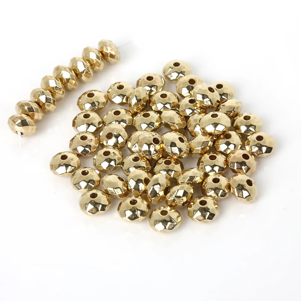 China, venta al por mayor, Bling Chunky Loose Beads 8mm plástico CCB Cross sección rueda Bead para hallazgos de joyería que hace manualidades, yiwu