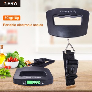 Nieuwe Stijl 50 kg/10g Gewicht Lcd-scherm Draagbare Elektronische Reizen Opknoping Haak Bagage Pocket Exacte Wegen Measurer schaal - Product Image 4