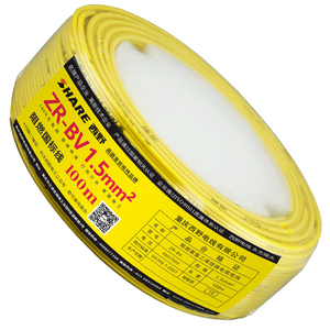 Cable <span class=keywords><strong>de</strong></span> PVC <span class=keywords><strong>de</strong></span> Color Rojo con Núcleo <span class=keywords><strong>de</strong></span> Cobre a Precio Económico, Cable <span class=keywords><strong>de</strong></span> Alimentación con Aislamiento <span class=keywords><strong>de</strong></span> Alambre Único, Línea <span class=keywords><strong>de</strong></span> Alimentación ZR-BV1.5 <span class=keywords><strong>de</strong></span> Color Amarillo, CA 450/750V - Product Image 1