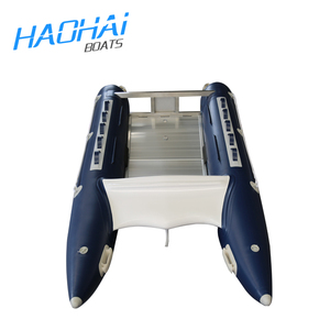 Ce Canoe Sợi Thủy Tinh Barche Rigide Gonflable Ponton Đạp Tuần Tra Thuyền Inflatable Với Custom Made Logo - Product Image 2