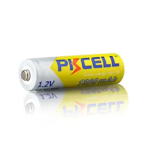 Tidak Ada MOQ Aa 1300 Mah Ni Mh 1300 Mah Baterai Isi Ulang Paling Populer Umur Simpan Panjang Baterai Pkcell 1.2V AA OEM